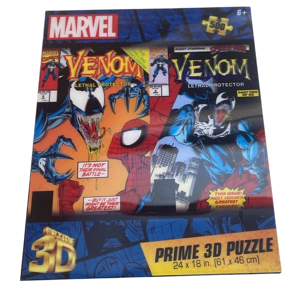 Marvel VENOM Lethal Protector SPIDER-MAN Prime 3D‎ Puzzle 500 Piece -NIB Sealed
